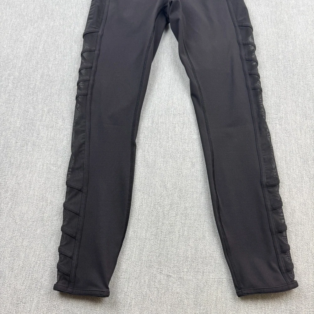 Lululemon Leggings Womens 4 Black Speed Tight IV Ruched Stretch Yoga Gym‎ Pants